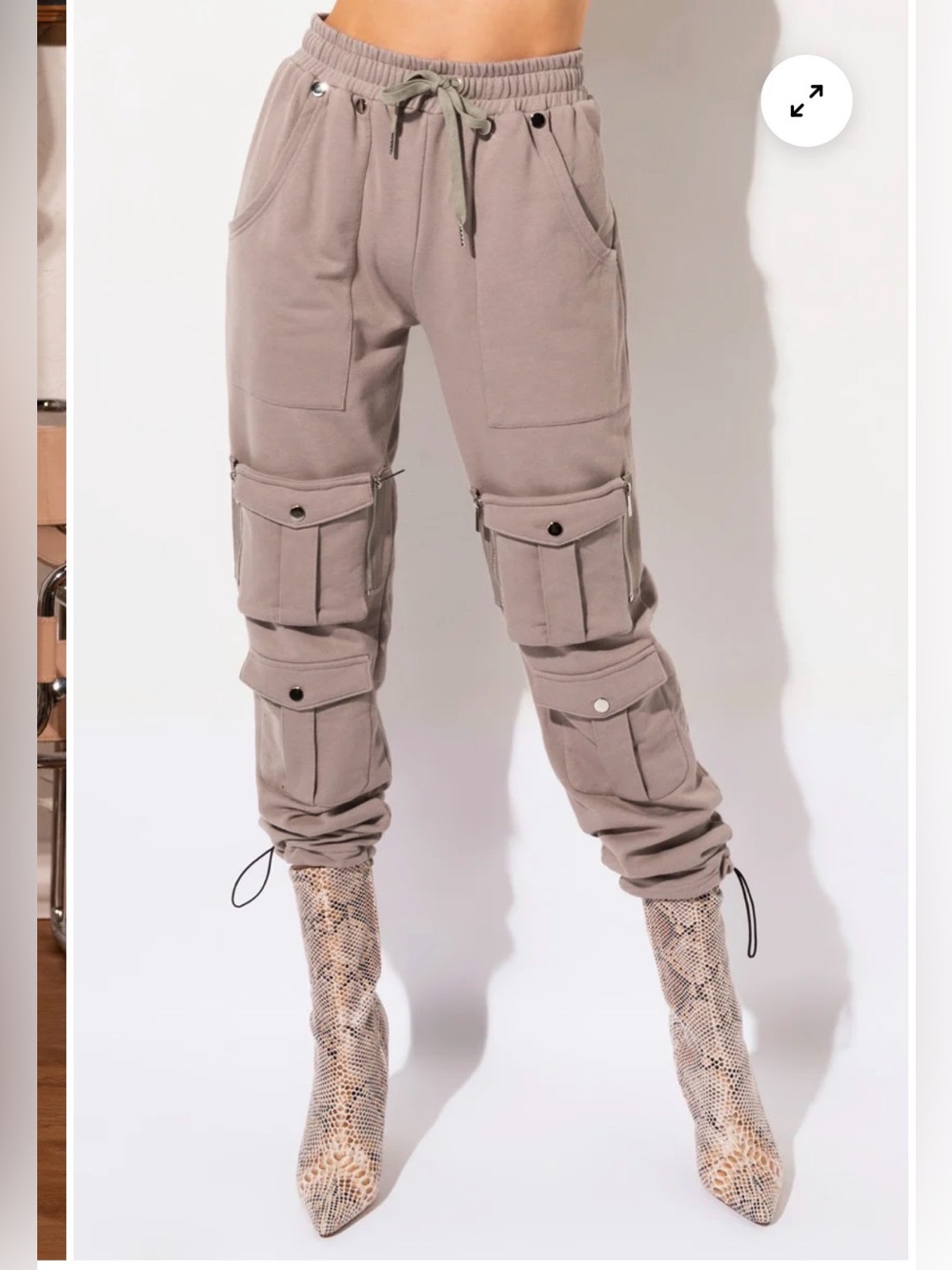 AKIRA Sexy  Cargo Zipper Jogger Sweat Pants~M